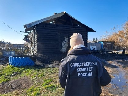 Возбуждено уголовное дело о гибели при пожаре женщины и двух ее малолетних детей в Черепановском районе